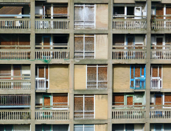 Image of Phase 4 of the development - currently derelict, empty and boarded up